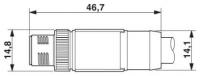 Phoenix contact 1404941 SAC-12P-MS/ 1,0-35T/FS SH SCO Кабель для датчика / исполнительного элемента
