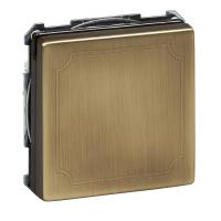 Schneider Electric MTN2311-4143 MERTEN МЕХАНИЗМ розетки с крышкой с з/к, АНТИЧНАЯ ЛАТУНЬ, QF SD