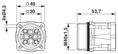 Phoenix contact 1613517 SM-5EPWN8AWT00 Аппаратн. соединитель, передняя стенка