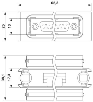 Phoenix contact 1689653 VS-15-KU-BU/BU Сопрягающее устройство D-SUB