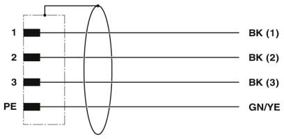 Phoenix contact 1424110 SAC-4P-M12MRS/ 5,0-PUR PE SH Силовой кабель