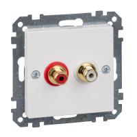 Schneider Electric MTN4350-0325 MERTEN МЕХАНИЗМ аудиорозетки, АКТИВНЫЙ БЕЛЫЙ, SM