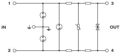 2858878 Phoenix contact TT-ST-2-PE-24DC Устройство защиты от перенапряжений