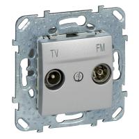 Schneider Electric MGU5.451.30ZD UNICA TOP РОЗЕТКА TV/FM, одиночная, АЛЮМИНИЙ