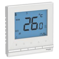Schneider Electric ATN000138 ATLASDESIGN ТЕРМОСТАТ электрон.теплого пола с датч.,от+5до+35°C,16A,в сб., БЕЛЫЙ