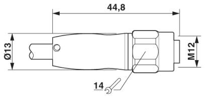 Phoenix contact 1411635 SAC-5P-25,0-600/M12FS HD Кабель для датчика / исполнительного элемента