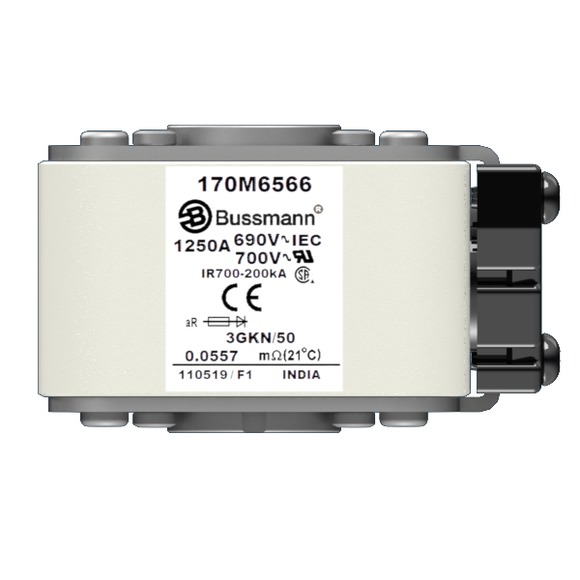 170M6566 Быстрый предохранитель 1250A 690V 3GKN/50 AR UC
