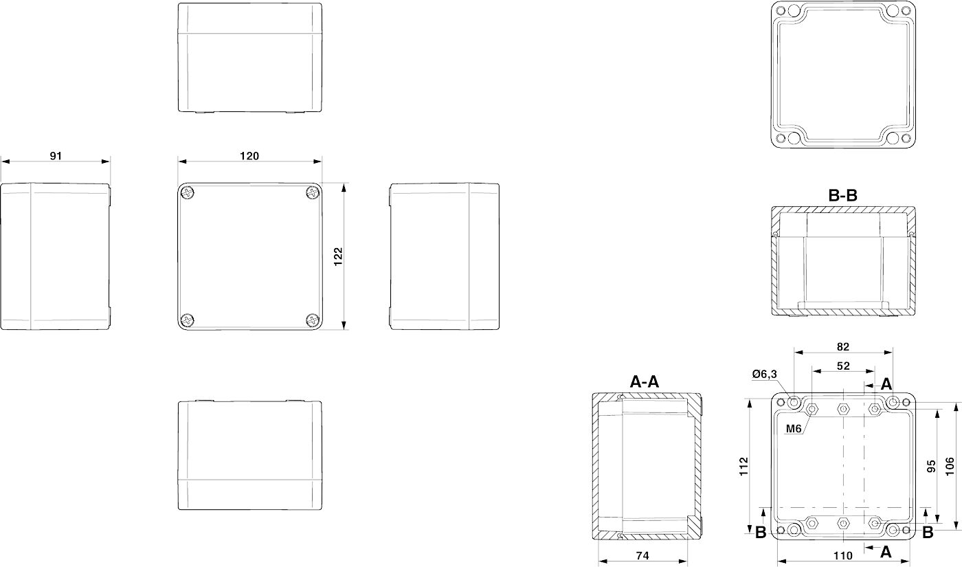 Phoenix contact 899310 E PX A 120X122X91 Клеммная коробка