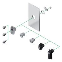 Schneider Electric NSYSTDCXH КРУГЛЫЙ ЗАМОК С ДВУМЯ БОР. 3 ММ НЕРЖ.