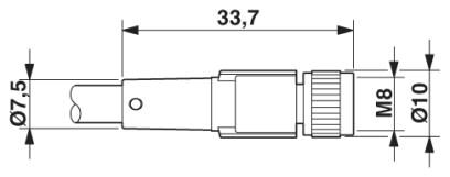 Phoenix contact 1543618 SAC-4P-20,0-PUR/M 8FS 0,34 Кабель для датчика / исполнительного элемента
