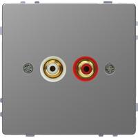 Schneider Electric MTN4350-6036 MERTEN D-Life АУДИОРОЗЕТКА с модул. тюльпан, НЕРЖ. СТАЛЬ