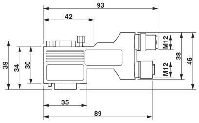 Phoenix contact 2902730 SUBCON-PLUS-CAN/90X/PG/M12 Шинный штекер D-SUB