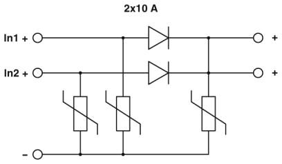 Phoenix contact 2907380 TRIO2-DIODE/12-24DC/2X10/1X20 Диод