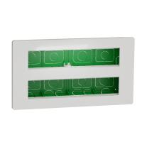 Schneider Electric NU171020 UNICA SYSTEM+ БЛОК скрытой установки 2х5 АНТИБАКТЕРИАЛЬНЫЙ