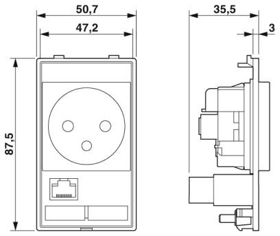 Phoenix contact 1054543 VS-FP-SD-FR-RJ456A-BUBU Передняя панель