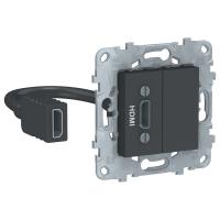 Schneider Electric NU543054 UNICA NEW розетка HDMI, антрацит