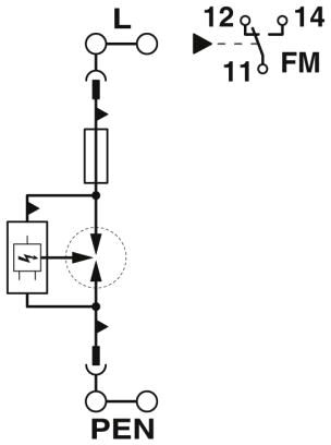 Phoenix contact 2801615 FLT-SEC-H-T1-1C-264/25-FM Комбинированный разрядник типа 1/2