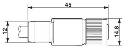 Phoenix contact 1430611 SAC-12P- 1,5-PUR/FS SCO Кабель для датчика / исполнительного элемента