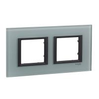 Schneider Electric MGU68.004.7C3 UNICA CLASS РАМКА 2-постовая, МАТОВОЕ СТЕКЛО