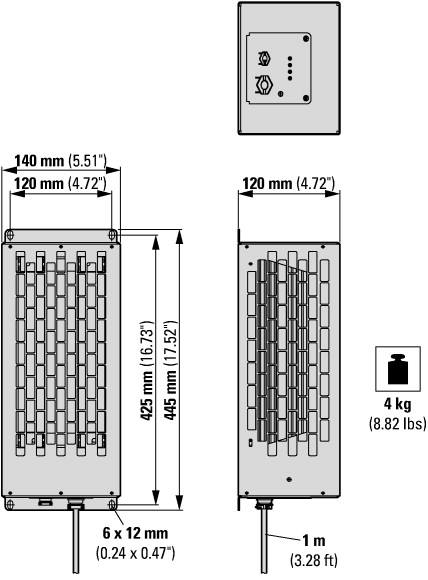 171907 Тормозной резистор, 100 Ом, 800 Вт (DX-BR100-0K8)