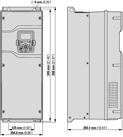 9701-3103-00P Преобразователь частоты DG1 3~/3~230В 48A 11кВт, IP54, фильтр ЭМС (DG1-32048FB-C54C)