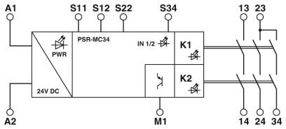 Phoenix contact 2700540 PSR-MC34-3NO-1DO-24DC-SC Реле безопасности
