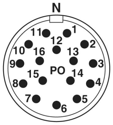 Phoenix contact 1619486 CA-16P1N128008S Кабельный соединитель