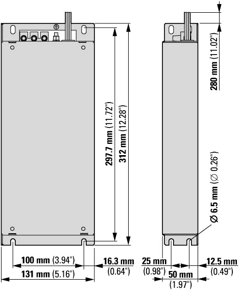 174607 Фильтр радиопомех, 1~ , 480 В, 30A (DX-EMC34-025-FS3-L)