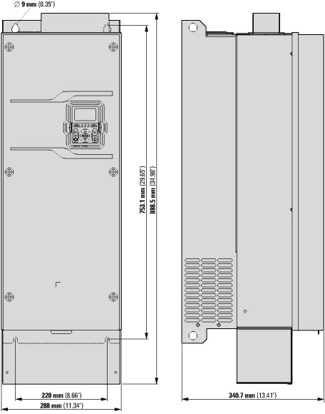 9702-5006-00P Преобразователи частоты; 3-фазный, 400 В; 140 A; ЭМС-фильтр; внутренний тормозной транзистор; класс защиты IP21 (DG1-34140FB-C21C)