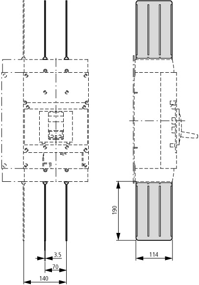 281595 Фазовый разделитель, 3P, NZM4 (NZM4-XKP)