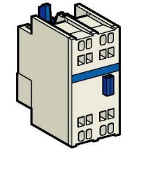 ДОП. КОНТ. БЛОК НО+НЗ ФРОНТАЛЬНЫЙ МОНТАЖ КРЕПЛЕНИЕ С ПОМОЩЬЮ ПРУЖИННОГО ЗАЖИМА