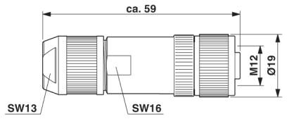 Phoenix contact 1553640 SACC-M12FS-8Q SH Шинный системный соединитель