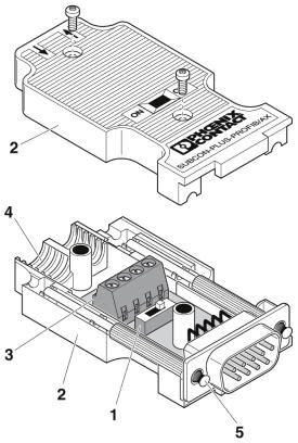 2744380 Phoenix contact SUBCON-PLUS-PROFIB/AX/SC Шинный штекер D-SUB