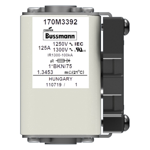 170M3392 Быстрый предохранитель 125A 1250V 1*BKN/75 AR CU