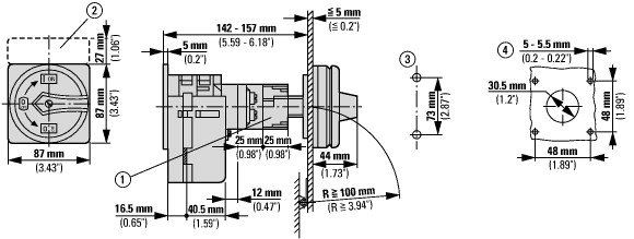 907953 Специальные выключатели, T5B, 63 A, Промежуточный монтаж, 4 Модуль (модули) (T5B-4-SOND*/V/SVB)