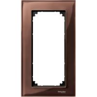 Schneider Electric MTN4025-3215 MERTEN M-Elegance РАМКА стеклянная 2 поста б/перегородки, МАХАГОН, SM