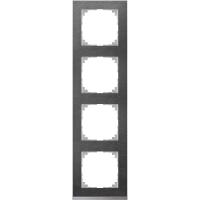 Schneider Electric MTN4040-3669 MERTEN M-Pure Decor РАМКА 4 поста, СЛАНЕЦ/АЛЮМИНИЙ, SM