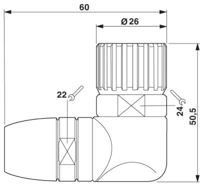 Phoenix contact 1599971 RC-12S2N12T0EN Кабельный соединитель