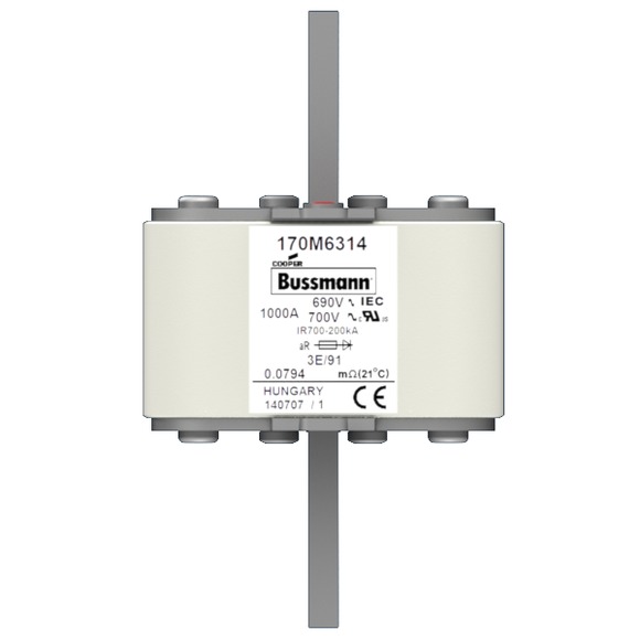 170M6314 Быстрый предохранитель 1000A 690V 3E/91 AR UC