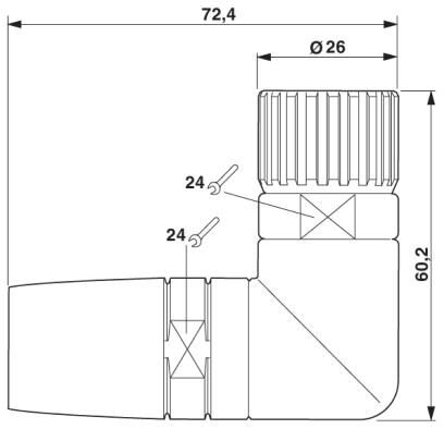 Phoenix contact 1667950 TWGM/CDIO/17-ST Кабельный соединитель