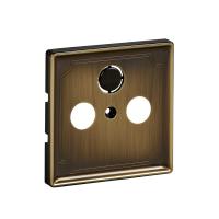 Schneider Electric MTN294143 MERTEN ЦЕНТР.ПЛАТА д/антенных розеток TV/FM Х2 Х3,АНТИЧНАЯ ЛАТУНЬ, SD