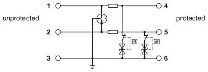 Phoenix contact 2906810 TTC-6P-2X1-24DC-UT-I Устройство защиты от перенапряжений