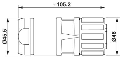 Phoenix contact 1613520 SM-5ES1N8A8S24 Кабельный соединитель