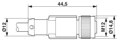 Phoenix contact 1535668 SAC-5P-M12MS/20,0-PUR/M12FS SH Кабель для датчика / исполнительного элемента