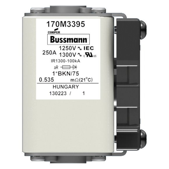 170M3395 Быстрый предохранитель 250A 1250V 1*BKN/75 AR CU