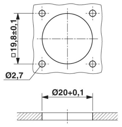 Phoenix contact 1597899 RC-12P2N122K00 Аппаратн. соединитель, передняя стенка