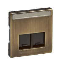 Schneider Electric MTN466643 MERTEN ЦЕНТР.ПЛАТА д/комп. розетки RJ45, АНТИЧНАЯ ЛАТУНЬ, SD