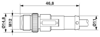 Phoenix contact 1417916 SAC-8P-MS/20,0-542/ FS SCO BK Кабель для датчика / исполнительного элемента