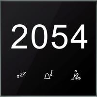 Schneider Electric LSSMDN01NS ОБРАЗЕЦ Стеклянная сенсорная коридорная панель GTP, 1 кнопка, с № комнаты