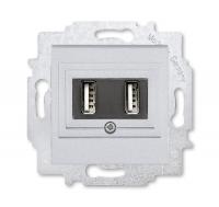 USB зарядка двойная, Levit, серебро